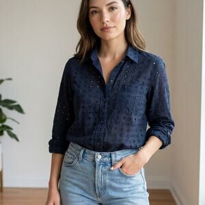 J. Crew Navy Button Down Shirt